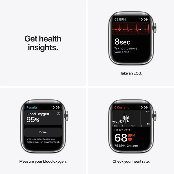 Apple Watch Series 7 Cellular 41mm oceľ (Ďalšia) - Inteligentné hodinky - Obrázok TUZZ000501