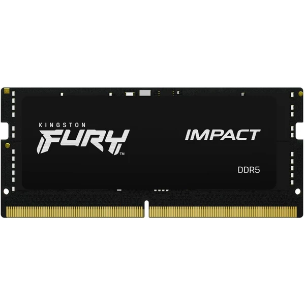 Kingston FURY Impact Black DDR5 16GB 4800MT/s CL38 SO-DIMM (1x16GB) XMP - Operačné pamäte - Hlavný obrázok