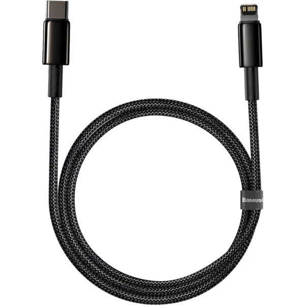 Baseus Tungsten Gold USB-C/Lightning napájací kábel 20W 2m čierny - Káble a redukcie - Obrázok TVKGF00101