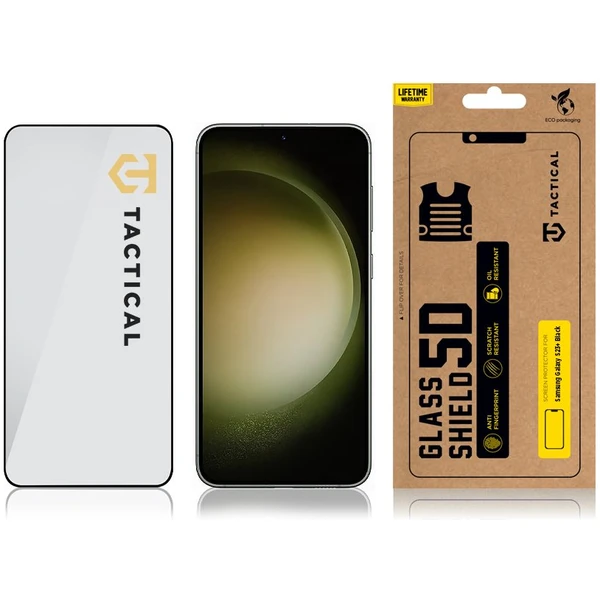 Tactical Glass Shield 5D sklo Samsung Galaxy S23+ čierne - Ochranné fólie a sklo - Obrázok TXC3000601