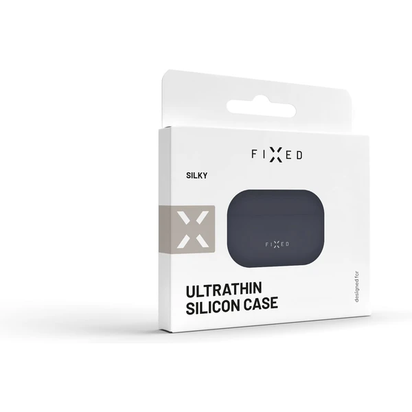 FIXED Silky silikónové púzdro pre Apple AirPods Pro/Pre 2 modré - Puzdra - Obrázok TXS1000601