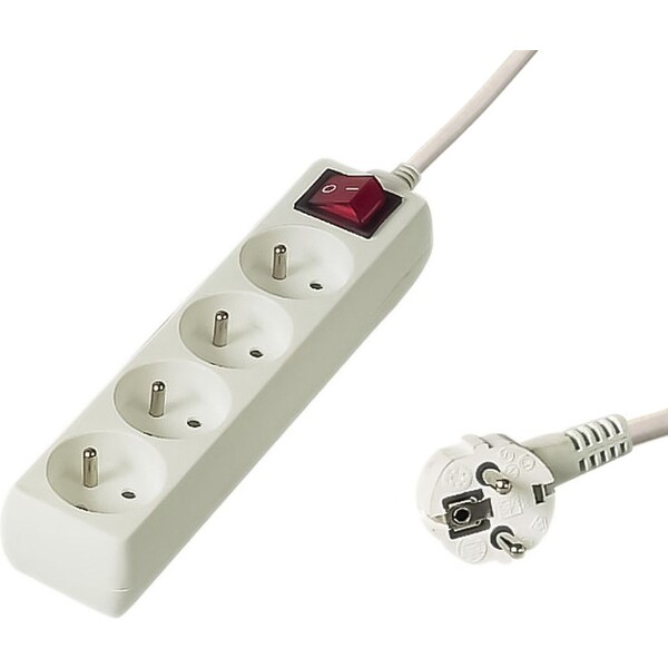 E-shop PremiumCord Predlžovací prívod 230V 3m 4 zásuvky
