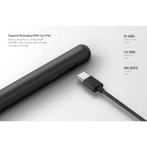 UNIQ PIXO magnetický stylus pre iPad čierny - Stylusy - Obrázok TYSV000501