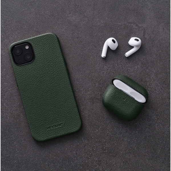 Woolnut kožené púzdro pre AirPods 3. generácie tmavo zelené - Puzdra - Obrázok TZJR100501