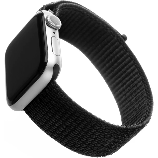 FIXED Nylon Strap nylonový opasok pre Apple Watch 42/44/45mm čierny - Remienky - Hlavný obrázok