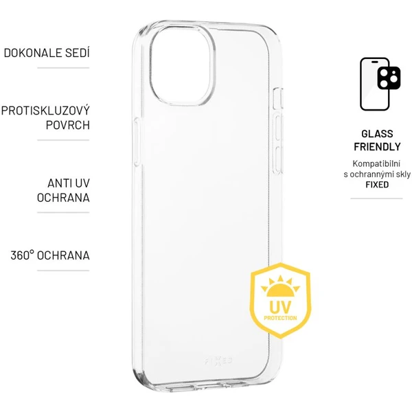 FIXED Slim AntiUV TPU kryt Apple iPhone 15 číry - Puzdra - Obrázok U0H1000P01