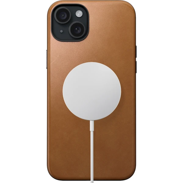 Nomad Modern Leather MagSafe kryt iPhone 15 Plus english tan - Puzdra - Obrázok U0Q1000P01