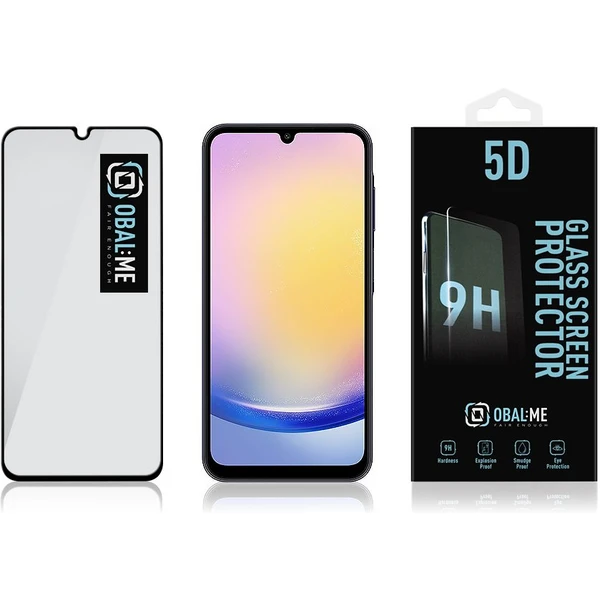 Obal:Me 5D Tvrdené sklo Samsung Galaxy A25 5G čierne - Ochranné fólie a sklo - Obrázok U0U0000K01