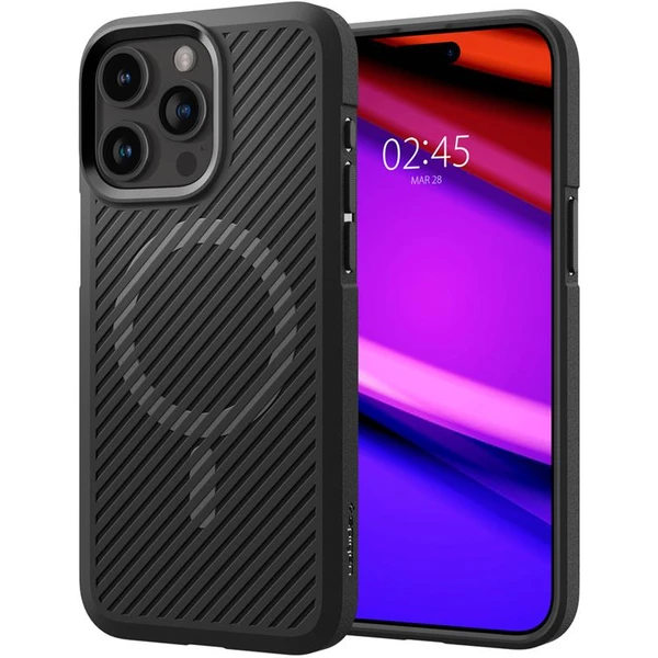 Spigen Core Armor MagSafe, matte black - iPhone 15 Pro - Puzdra - Hlavný obrázok