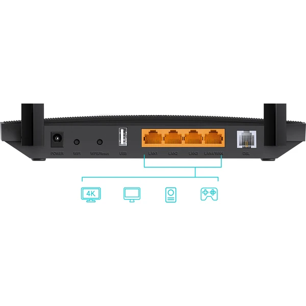 TP-Link Archer VR400 Wi-Fi 5 smerovač čierny - Wi-Fi routery - Obrázok U17U000501