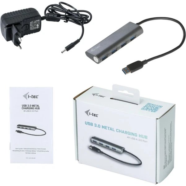 i-tec USB 3.0 Metal Charging HUB 448 4port - USB huby - Obrázok U19B000501