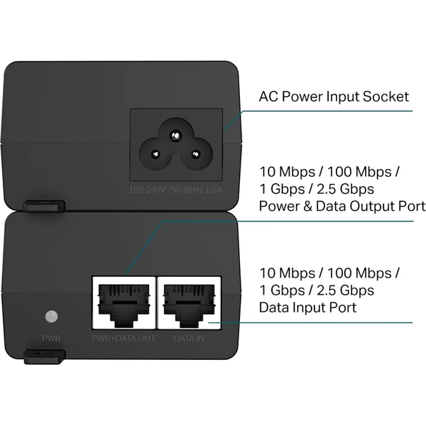 TP-Link POE260S 2,5G PoE+ injektor - Injektory - Obrázok U1F5000N01