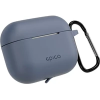 Epico silikónové puzdro s karabínou AirPods Pro 3 modrošedá - Puzdra