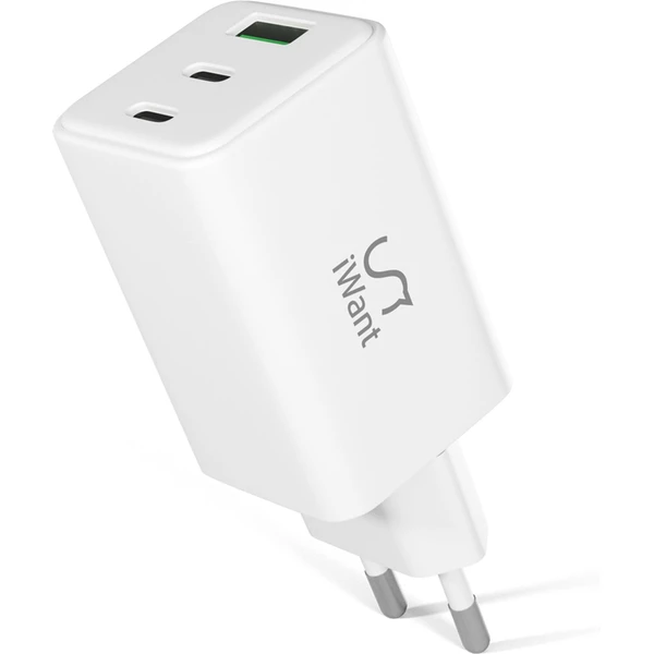 iWant 65W GaN sieťová nabíjačka biela - Nabíjačky - Hlavný obrázok