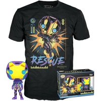 Funko POP! & Tee: Marvel Blacklight - Rescue S - Darčekové sady