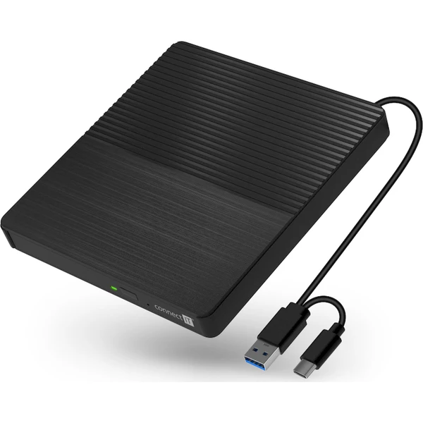 CONNECT IT 3v1 SlimDrive Externá CD/DVD mechanika  - Optické mechaniky - Hlavný obrázok
