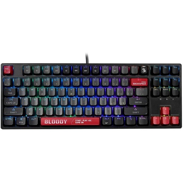E-shop A4tech Bloody S87 TKL herná klávesnica (CZ/SK) čiernočervená