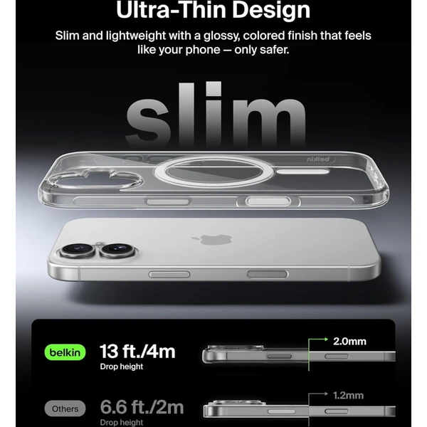 Belkin SheerForce MagSafe kryt iPhone 17 číry - Puzdra - Obrázok U2CN000K01
