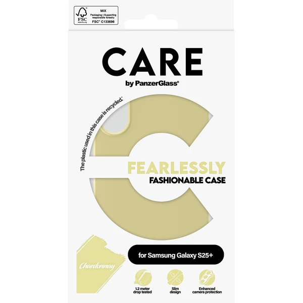 PanzerGlass® CARE kryt Samsung Galaxy S25+ Fearlessly zeleno-žltý (Chardonnay) - Puzdra - Obrázok U2FC000J01