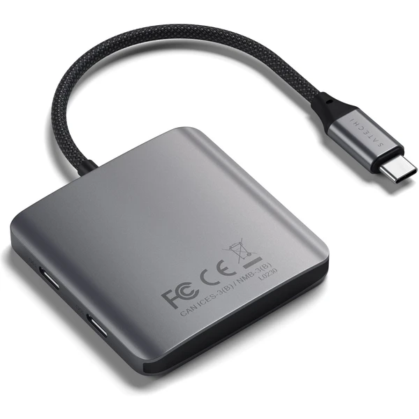 Satechi štvorportový USB-C húb s PD vesmírne šedý - USB huby - Obrázok U2OC000J01