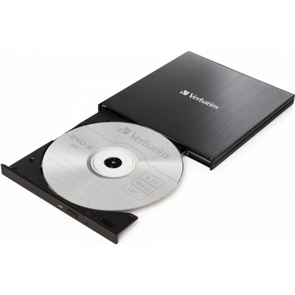 VERBATIM externá mechanika DVD-RW napaľovačka USB-C, čierna + NERO - Optické mechaniky - Obrázok U353000O01