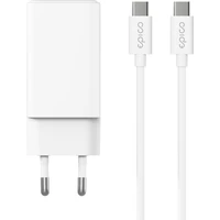 Epico UltraBoost EA40 65W GaN sieťový adaptér s 1,2 m USB-C na USB-C káblom biely - Nabíjačky