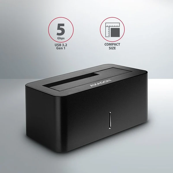 AXAGON ADSASN USB 3.2 Gen1 SATA 6G 2.5'/3.5' HDD/SSD dokovacia stanica - Externé boxy - Obrázok U3GV000501