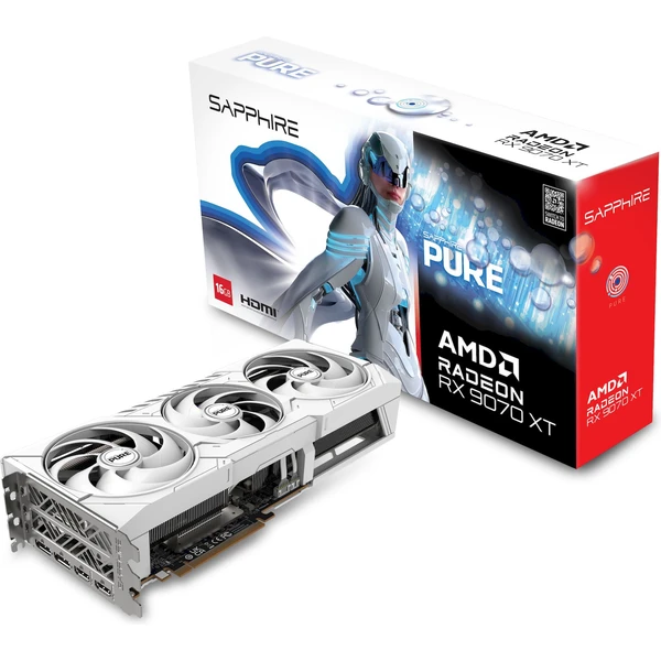 Sapphire PURE AMD Radeon RX 9070 XT GAMING OC 16GB, white - Grafické karty - Obrázok U3LE000L01
