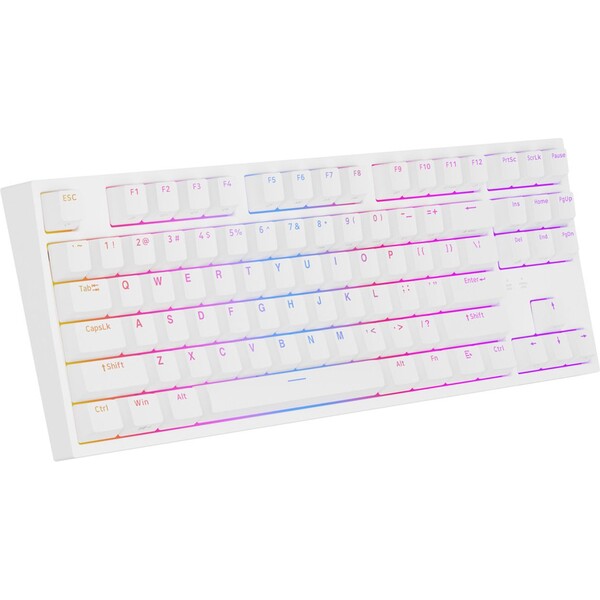 Genesis THOR 404 herná mechanická klávesnica Gateron Yellow Pro/US layout/Biela