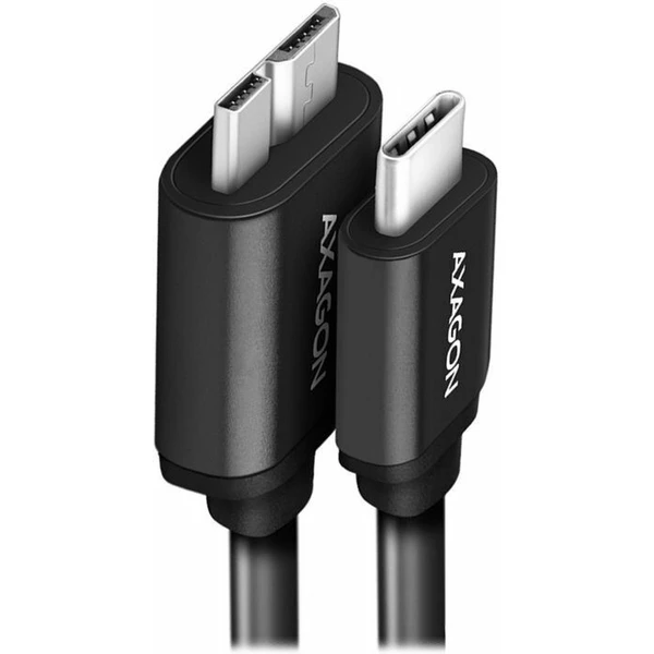 AXAGON MicroUSB-B/USB-C napájací kábel 1m čierny - Káble a redukcie - Hlavný obrázok