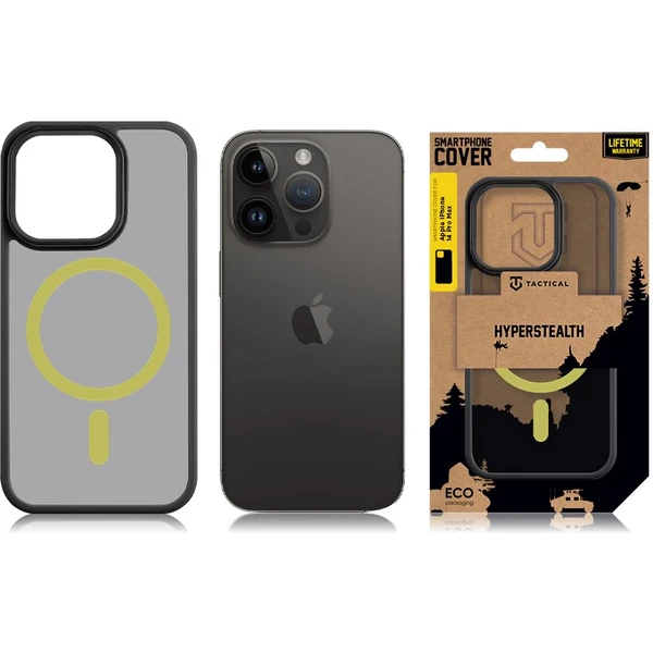 Tactical MagForce Hyperstealth 2.0 kryt iPhone 14 Pre Max Black/Yellow - Puzdra - Obrázok U455000P01