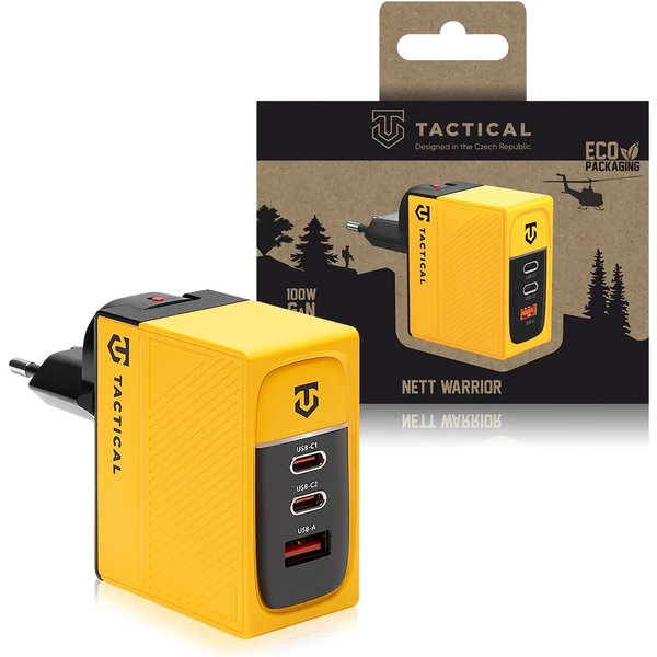 Tactical Nett Warrior GaN 100W nabíjačka žltá - Nabíjačky - Obrázok U4A8000701