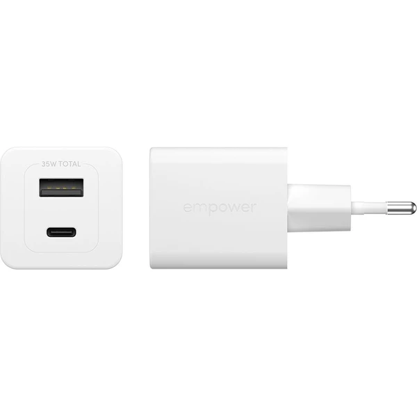 PanzerGlass® empower nabíjačka Turbo GaN (35 W) 1x USB-C + 1x USB-A, biela - Nabíjačky - Obrázok U53J000K01