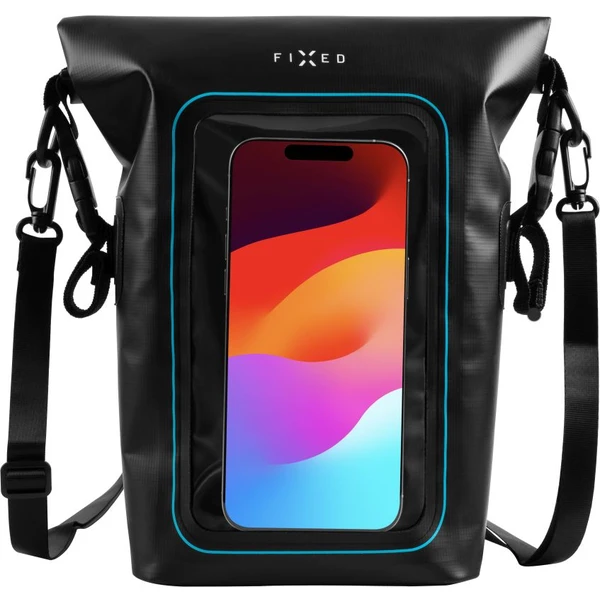 FIXED Float Bag 3L vodeodolný vak s vreckom pre mobilný telefón čierny - Puzdra - Obrázok U555000N01