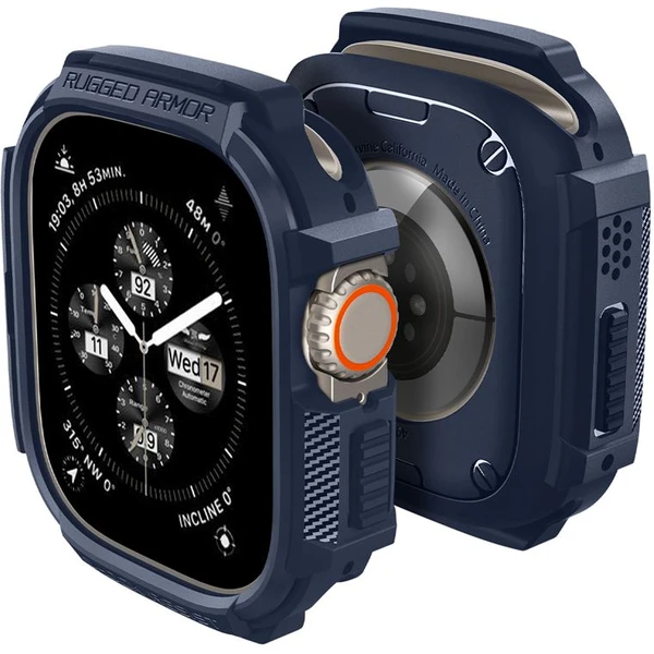 Spigen Rugged Armor kryt Apple Watch Ultra 3/2/1 (49mm) modrý - Puzdra - Hlavný obrázok