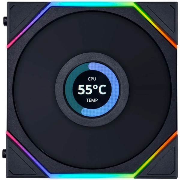 Lian Li UNI FAN TL LCD Series ventilátor 3x120mm čierny - Ventilátory pre PC - Obrázok U5XB000K01