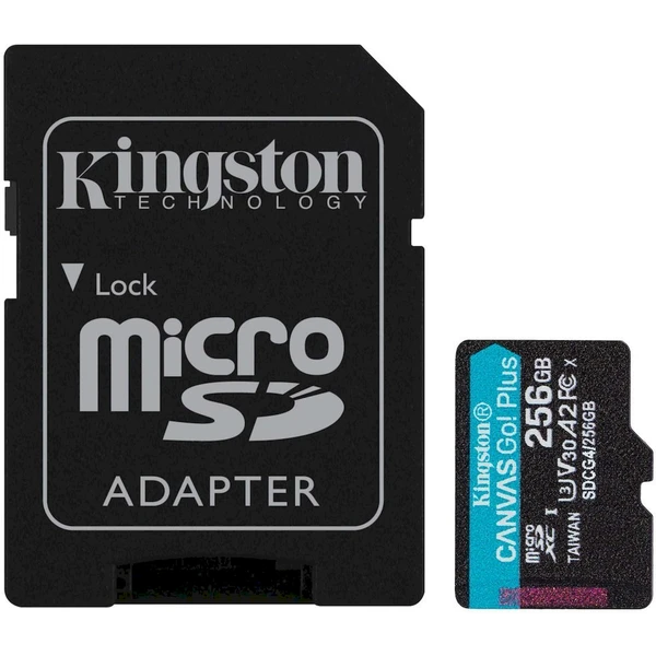 Kingston Canvas Go! Plus microSDXC 256GB + SD adaptér - Pamäťové karty - Hlavný obrázok