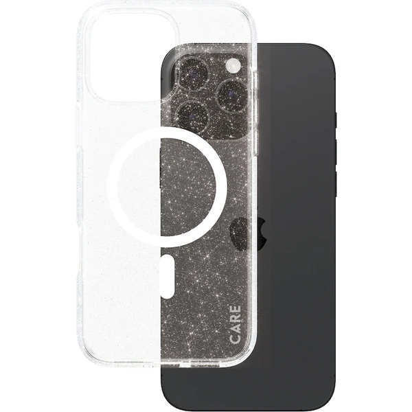 PanzerGlass® CARE kryt Apple iPhone 16 Pro Max MagSafe Star Lit trblietavý/biely - Puzdra - Obrázok U608000P01