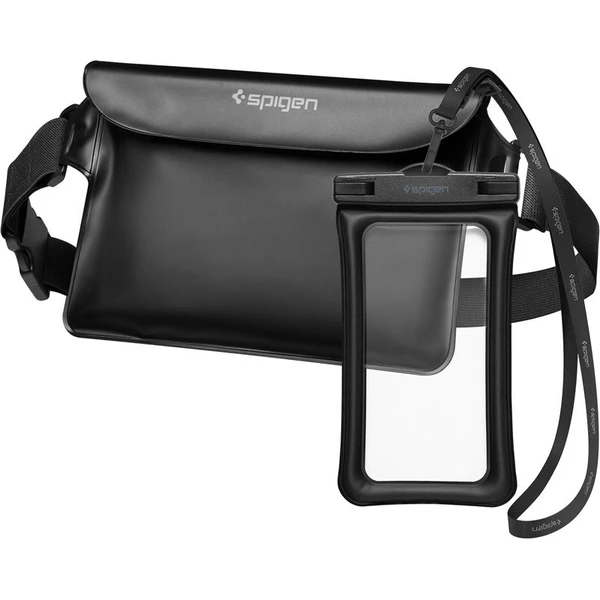 Spigen Aqua Shield Floating vodeodolné púzdro + WaterProof Waist Bag A621 Set čierny - Puzdra - Obrázok U6A4000601