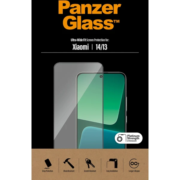 PanzerGlass Ultra-Wide Fit ochranné sklo Xiaomi 14/13 číre - Ochranné fólie a sklo - Obrázok U6A4000N01