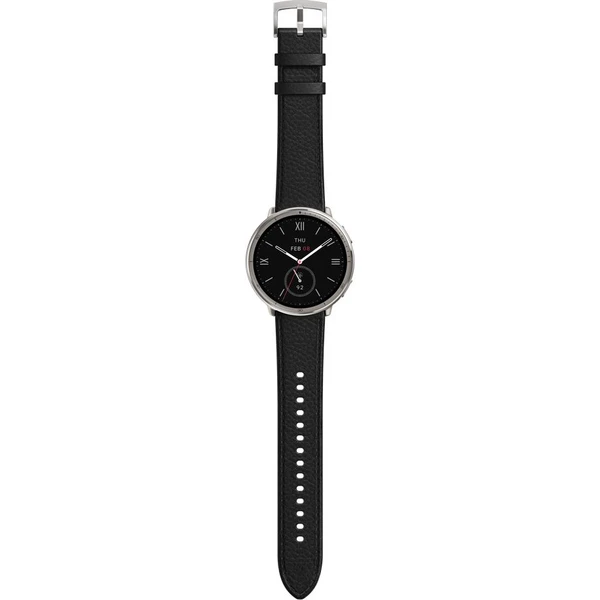 Amazfit Active 2 NFC kožené múdre hodinky čierne - Inteligentné hodinky - Obrázok U6IC000O01