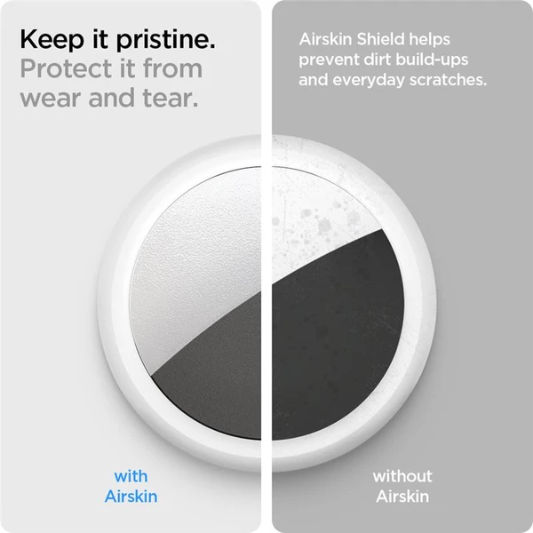 Spigen AirSkin Shield HD 4 Pack ochranná fólia Apple AirTag číra - Ochranné fólie a sklo - Obrázok U75KF00101