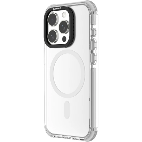 Cubenest MagPro Strong Guard kryt iPhone 15 Pre biely - Puzdra - Obrázok U7S8000J01