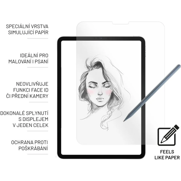 FIXED PaperGlass sklo na písanie a kreslenie pre iPad Pro 11" (2025) číre - Ochranné fólie a sklo - Obrázok U7W4000J01