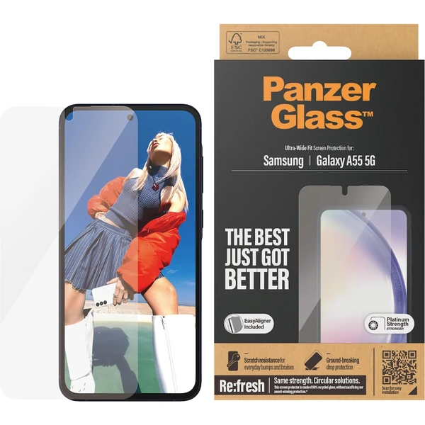 PanzerGlass Ultra-Wide Fit ochranné sklo Samsung Galaxy A55 5G - Ochranné fólie a sklo - Obrázok U8G3000P01