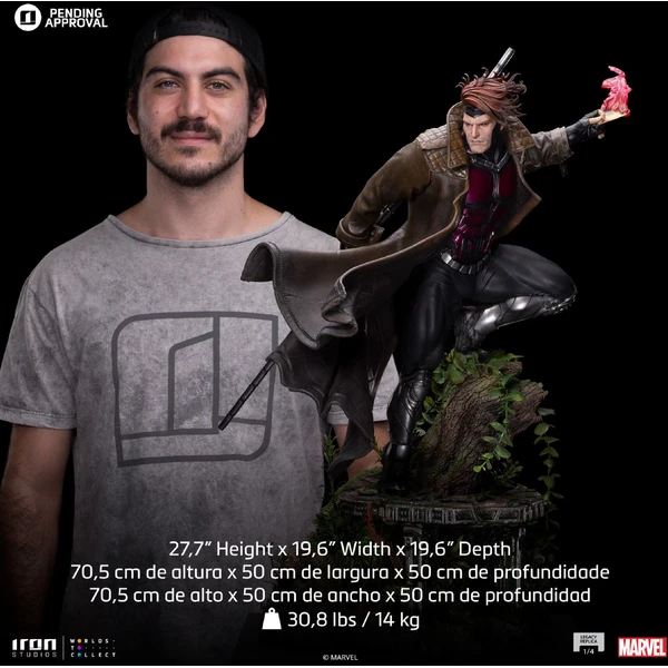 Socha Iron Studios Legacy Replica 1/4 X-Men - Gambit 70,5 cm - Sochy a sošky - Obrázok U8M7000J01