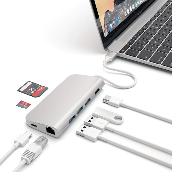 Satechi Multi-Port húb striebo - USB huby - Obrázok U8ME100301