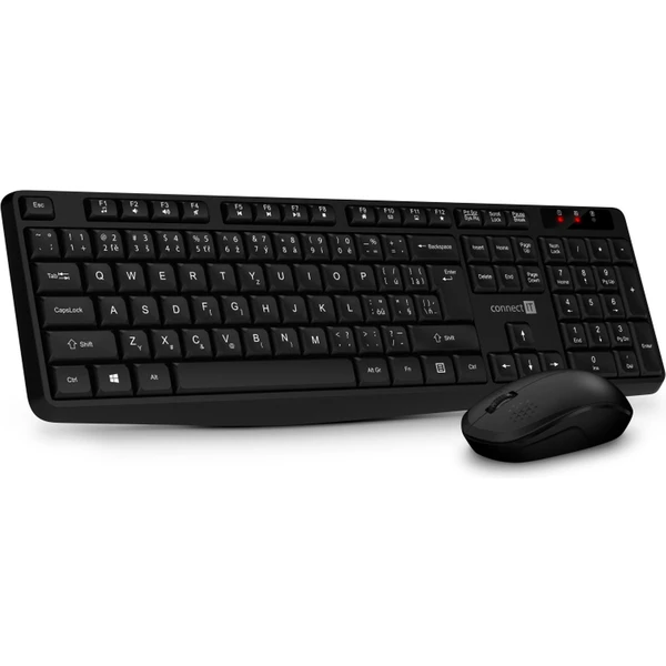 CONNECT IT OfficeBase Wireless Combo bezdrôtová čierna klávesnica + myš - Klávesnicové sety - Hlavný obrázok