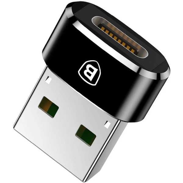 Baseus prevodník USB-A na USB-C čierny - Redukcie - Hlavný obrázok