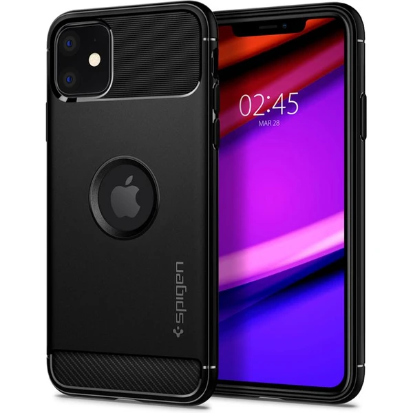 Spigen Rugged Armor kryt iPhone 11 čierny - Puzdra - Hlavný obrázok